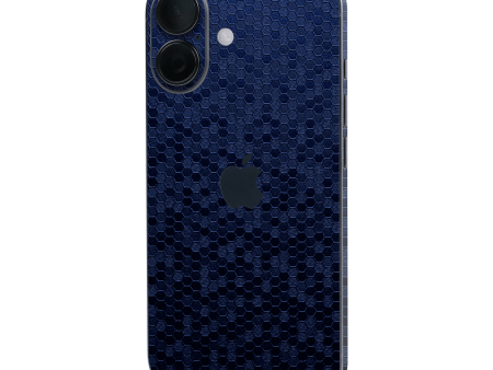 iPhone 16 LUXURIA Navy Blue HONEYCOMB 3D TEXTURED Skin Supply