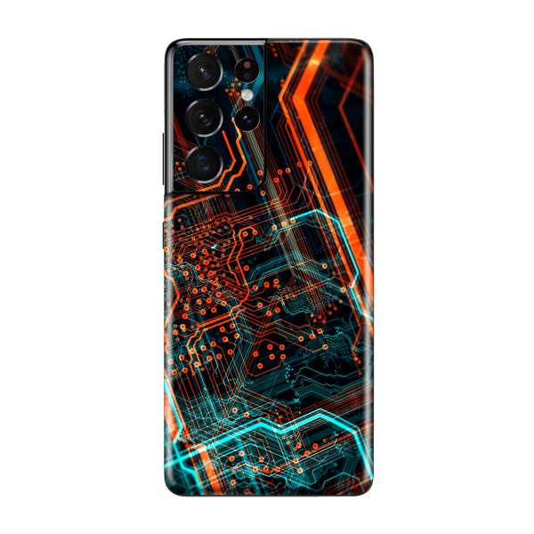 Samsung Galaxy S21 ULTRA SIGNATURE NEON PCB Board Skin Online now