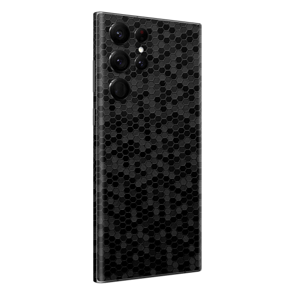 Samsung Galaxy S23 ULTRA LUXURIA 3D TEXTURED BLACK HONEYCOMB Skin Online Hot Sale