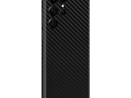 Samsung Galaxy S23 ULTRA Textured CARBON Fibre Skin - BLACK For Sale