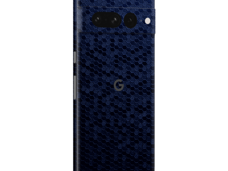 Google Pixel 7 PRO LUXURIA Navy Blue HONEYCOMB 3D TEXTURED Skin Online Sale