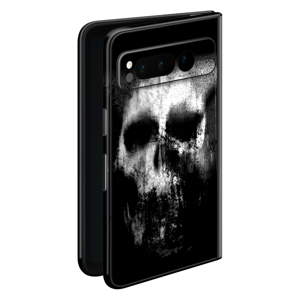 Google PIXEL FOLD SIGNATURE Horror Black & White SKULL Skin on Sale