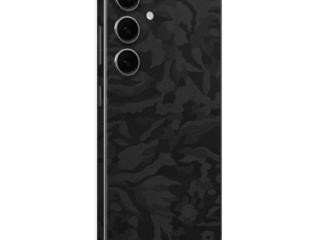 Samsung Galaxy S24 Luxuria BLACK CAMO 3D TEXTURED Skin For Cheap