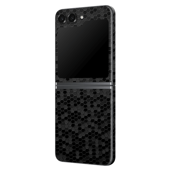 Samsung Z Flip 5 LUXURIA BLACK HONEYCOMB 3D TEXTURED Skin Online Hot Sale