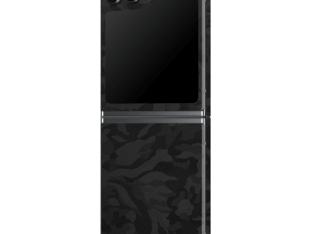 Samsung Z Flip 5 Luxuria BLACK CAMO 3D TEXTURED Skin Online Sale