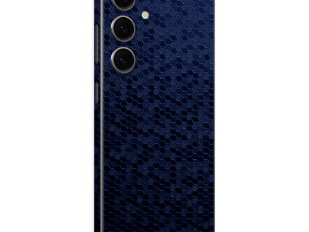 Samsung Galaxy S24 LUXURIA Navy Blue HONEYCOMB 3D TEXTURED Skin Supply