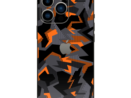 iPhone 13 Pro MAX SIGNATURE Sharp-Edged Orange CAMO Skin Cheap