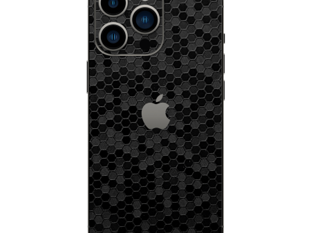 iPhone 14 Pro MAX LUXURIA BLACK HONEYCOMB 3D TEXTURED Skin Fashion