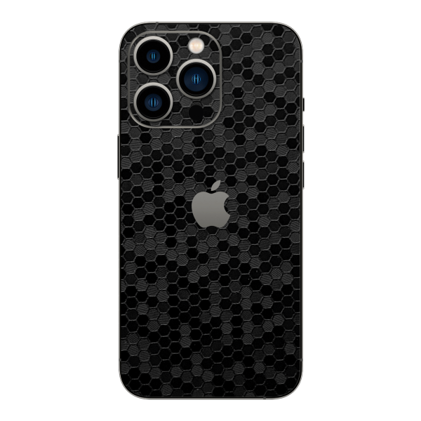 iPhone 14 Pro MAX LUXURIA BLACK HONEYCOMB 3D TEXTURED Skin Fashion