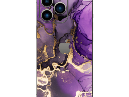 iPhone 13 Pro MAX SIGNATURE AGATE GEODE Purple-Gold Skin For Discount