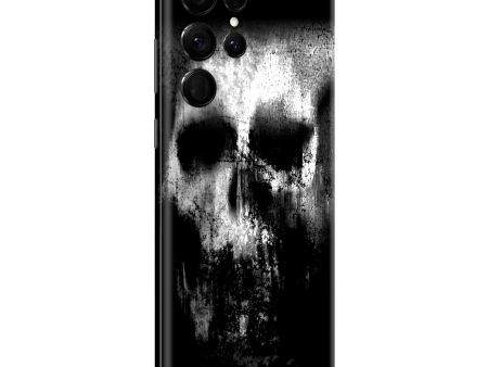 Samsung Galaxy S22 ULTRA - SIGNATURE Horror Black & White SKULL Skin Hot on Sale