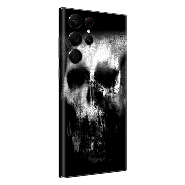 Samsung Galaxy S22 ULTRA - SIGNATURE Horror Black & White SKULL Skin Hot on Sale