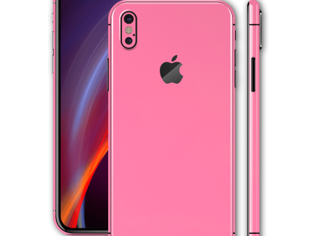 iPhone XS MAX GLOSSY HOT PINK Skin Cheap