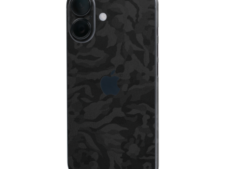 iPhone 16 Luxuria BLACK CAMO 3D TEXTURED Skin For Cheap