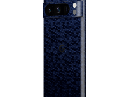 Google Pixel 8 PRO LUXURIA 3D TEXTURED Navy Blue HONEYCOMB Skin Discount