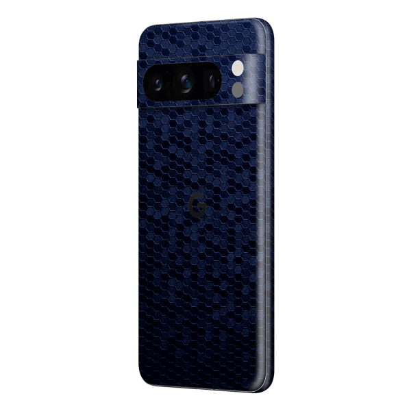 Google Pixel 8 PRO LUXURIA 3D TEXTURED Navy Blue HONEYCOMB Skin Discount