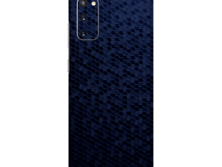 Samsung Galaxy S20 LUXURIA Navy Blue HONEYCOMB 3D TEXTURED Skin Sale