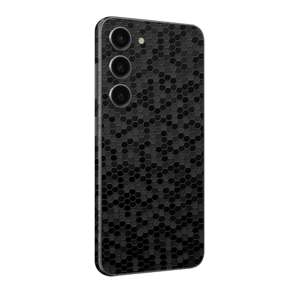 Samsung Galaxy S23 LUXURIA 3D TEXTURED BLACK HONEYCOMB Skin Online now