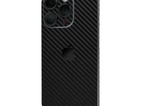 iPhone 16 PRO Textured CARBON Fibre Skin - BLACK Fashion