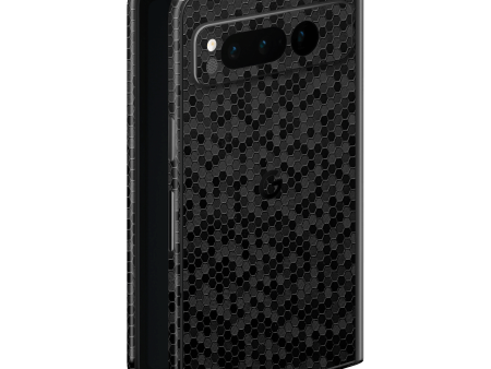 Google PIXEL FOLD LUXURIA BLACK HONEYCOMB 3D TEXTURED Skin Online Hot Sale