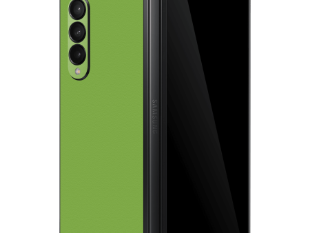 Samsung Galaxy Z FOLD 3 LUXURIA Lime Green Textured Skin Online now