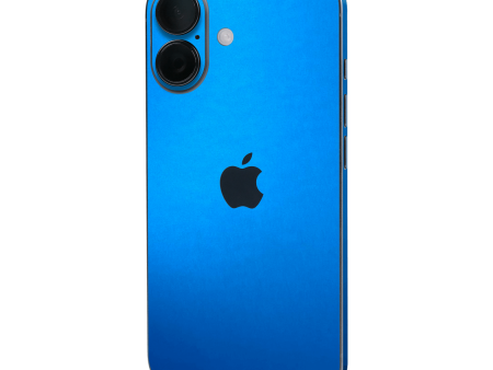 iPhone 16 SATIN BLUE Metallic Skin Sale