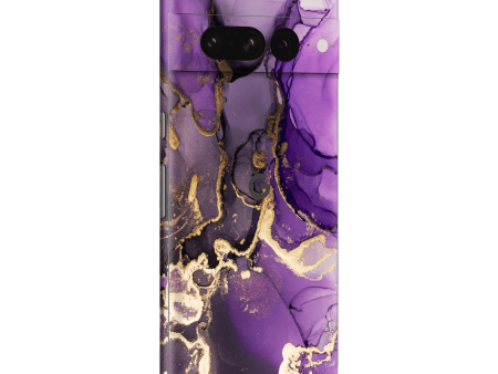 Google Pixel 7 PRO SIGNATURE AGATE GEODE Purple-Gold Skin For Discount