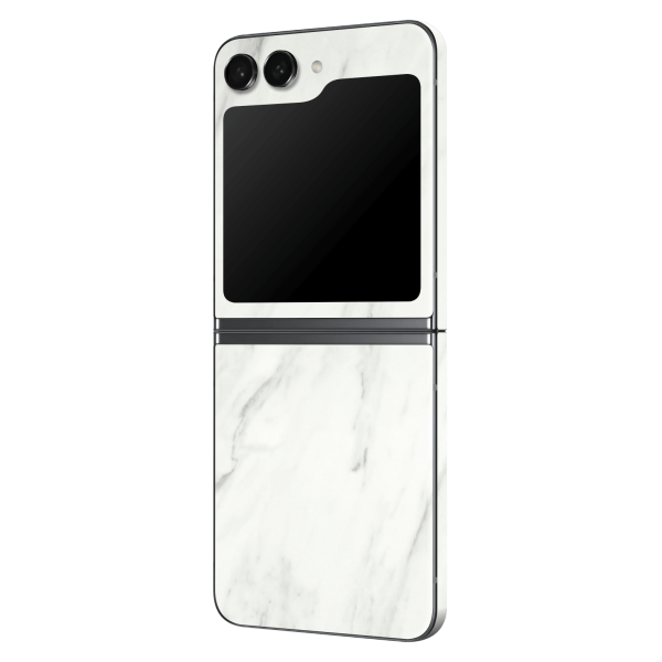 Samsung Z Flip 5 LUXURIA White MARBLE Skin For Cheap