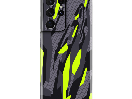 Samsung Galaxy S21 ULTRA SIGNATURE Abstract Green CAMO Skin Online