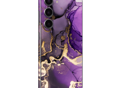 Samsung Galaxy S23 SIGNATURE AGATE GEODE Purple-Gold Skin Online now