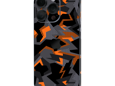 iPhone 16 Pro MAX SIGNATURE Sharp-Edged Orange CAMO Skin For Sale