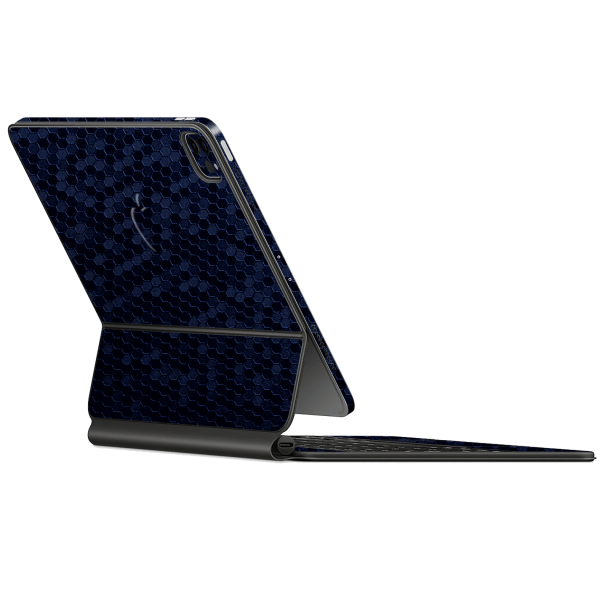 Magic Keyboard for iPad Pro 12.9  (M2, 2022) LUXURIA Navy Blue HONEYCOMB 3D TEXTURED Skin For Discount