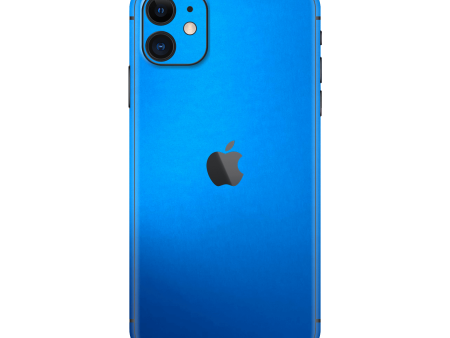 iPhone 11 SATIN BLUE Metallic Skin For Cheap