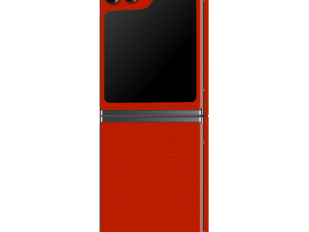 Samsung Z Flip 5 LUXURIA Red Cherry Juice Matt Textured Skin For Cheap