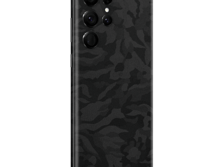 Samsung Galaxy S23 ULTRA LUXURIA 3D TEXTURED BLACK CAMO Skin Hot on Sale