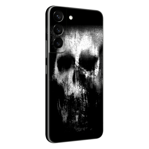 Samsung Galaxy S22+ PLUS SIGNATURE Horror Black & White SKULL Skin on Sale