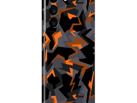 Samsung Galaxy S22+ PLUS SIGNATURE Sharp-Edged Orange CAMO Skin Hot on Sale