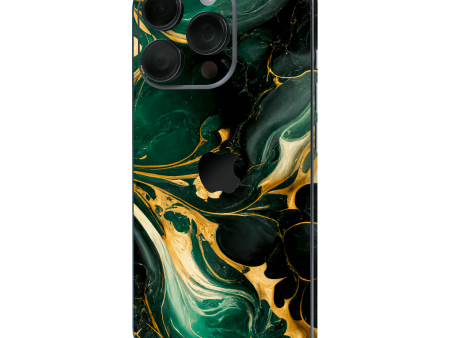 iPhone 16 Pro MAX SIGNATURE AGATE GEODE Royal Green-Gold Skin Discount