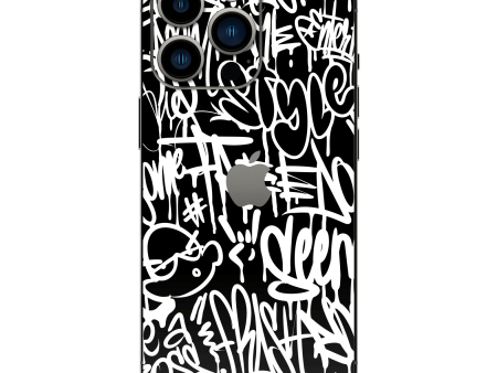 iPhone 13 Pro MAX SIGNATURE Monochrome Graffiti Skin Online now