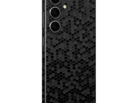 Samsung Galaxy S24+ PLUS LUXURIA BLACK HONEYCOMB 3D TEXTURED Skin Sale