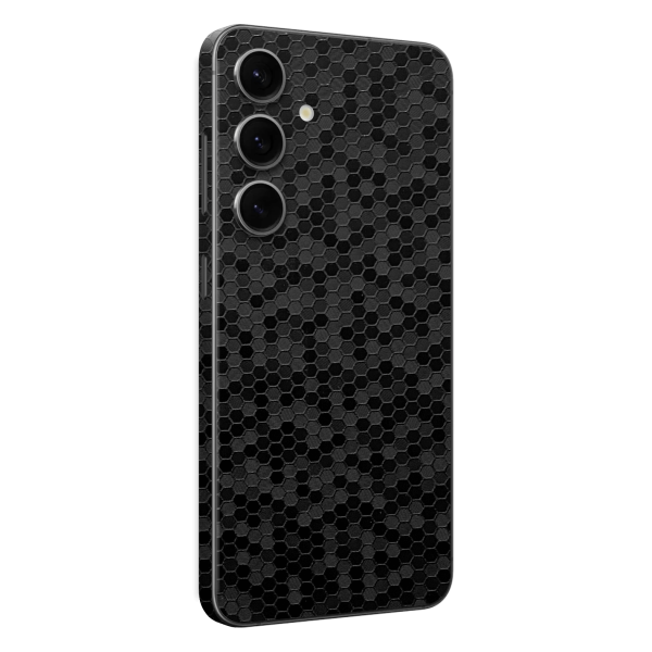 Samsung Galaxy S24+ PLUS LUXURIA BLACK HONEYCOMB 3D TEXTURED Skin Sale