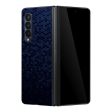 Samsung Galaxy Z FOLD 3 LUXURIA Navy Blue HONEYCOMB 3D TEXTURED Skin For Discount