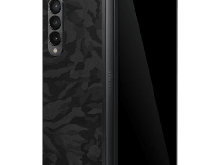 Samsung Galaxy Z FOLD 3 LUXURIA BLACK CAMO 3D TEXTURED Skin on Sale