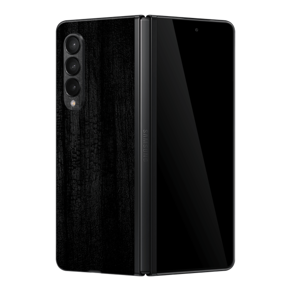 Samsung Galaxy Z FOLD 3 LUXURIA BLACK CHARCOAL Textured Skin Sale