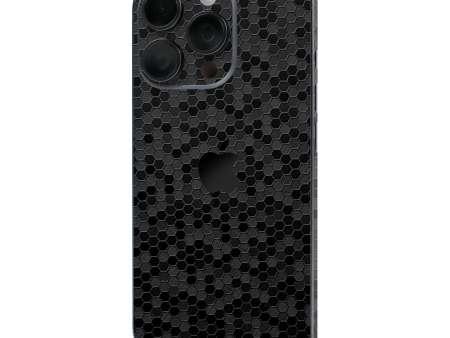 iPhone 16 PRO LUXURIA BLACK HONEYCOMB 3D TEXTURED Skin Online Sale