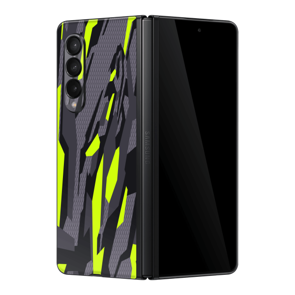 Samsung Galaxy Z FOLD 3 SIGNATURE Abstract Green CAMO Skin Discount