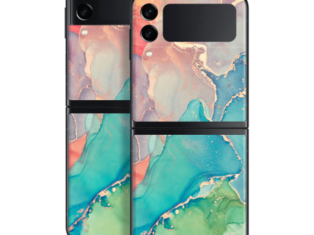 Samsung Galaxy Z Flip 3 SIGNATURE AGATE GEODE Pastel Skin Supply