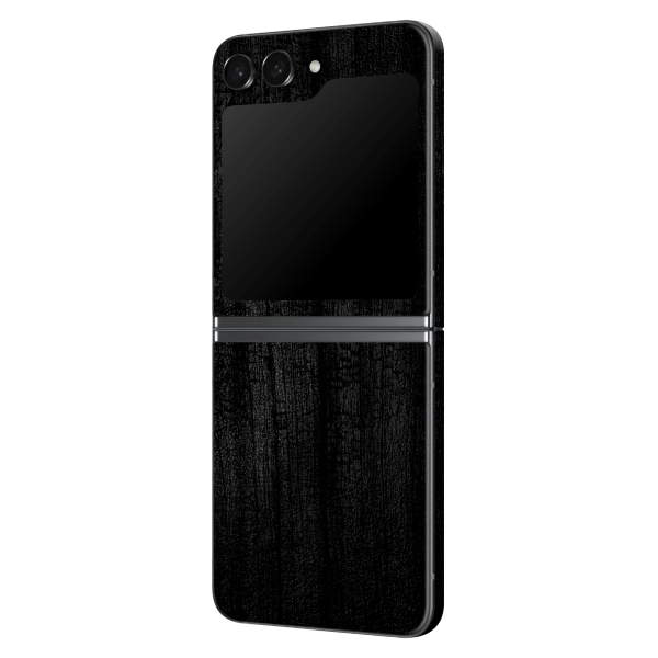 Samsung Z Flip 5 LUXURIA BLACK CHARCOAL Textured Skin on Sale