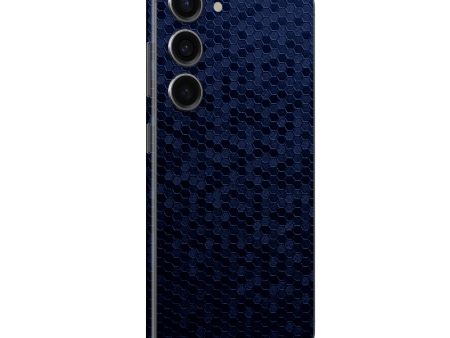 Samsung Galaxy S23+ PLUS LUXURIA 3D TEXTURED Navy Blue HONEYCOMB Skin Online Sale