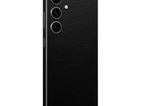 Samsung Galaxy S24 LUXURIA RIDERS Black LEATHER Textured Skin For Cheap